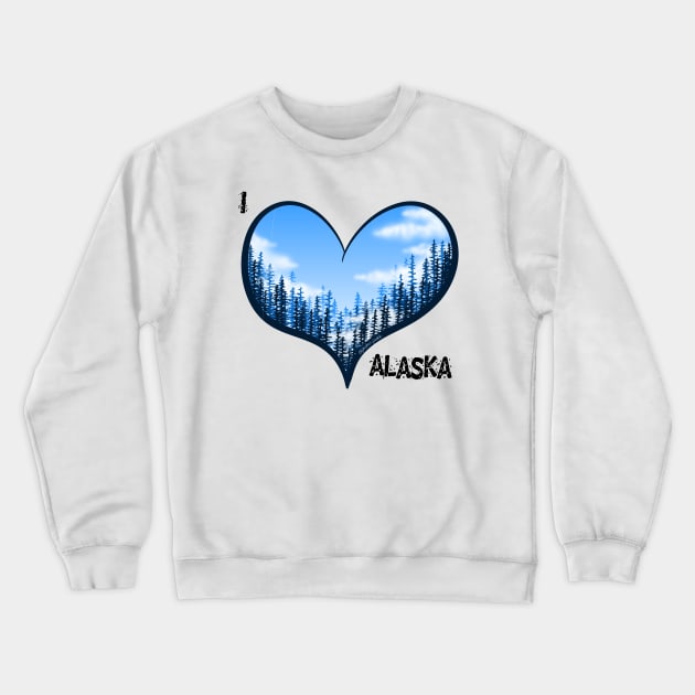 I heart Alaska Crewneck Sweatshirt by Pastel.Punkk